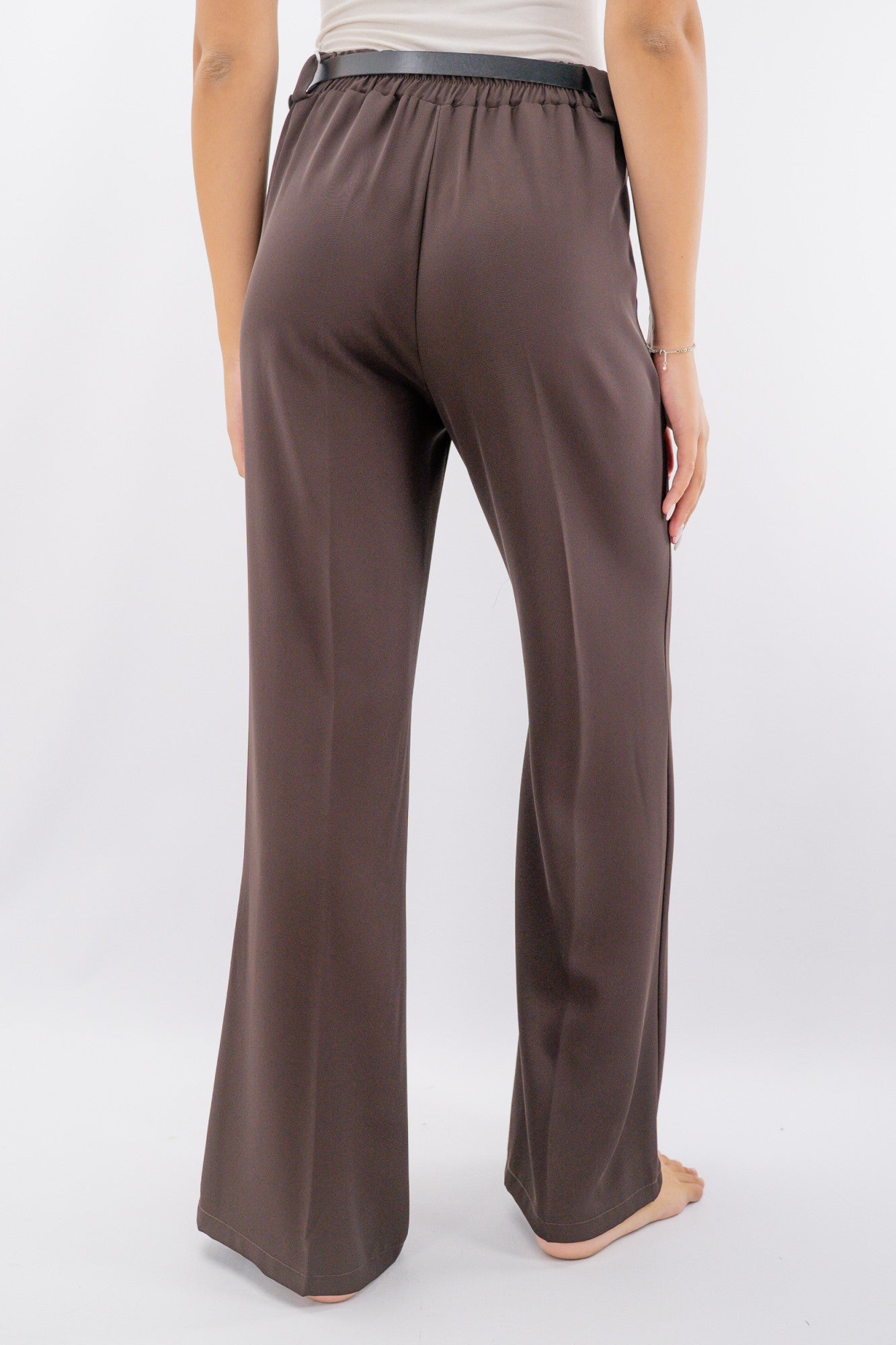 Pantalone palazzo in tessuto fluido