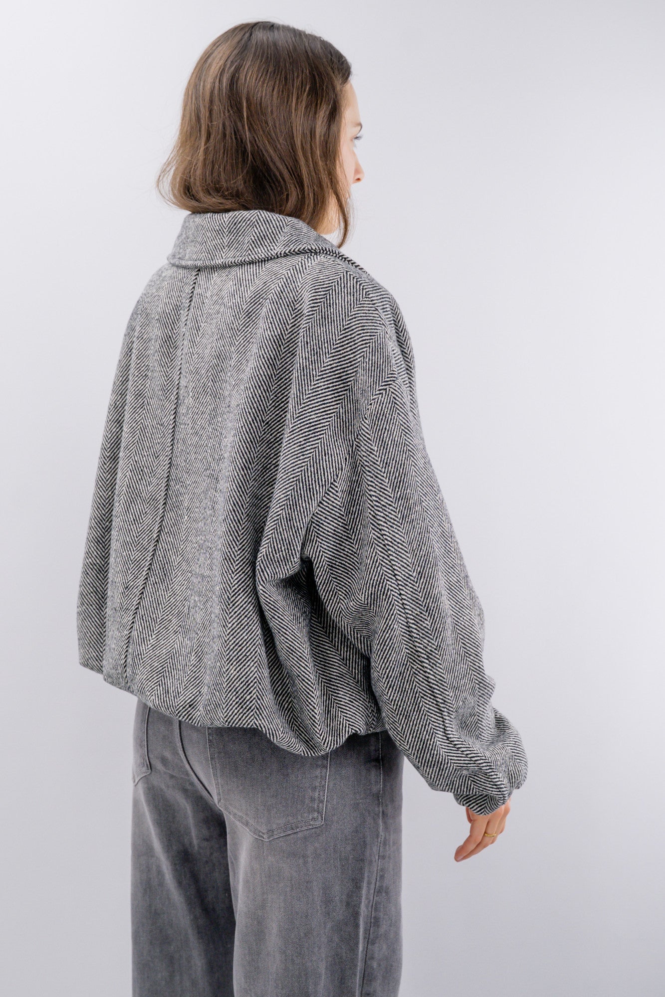 Giubbotto bomber con zip