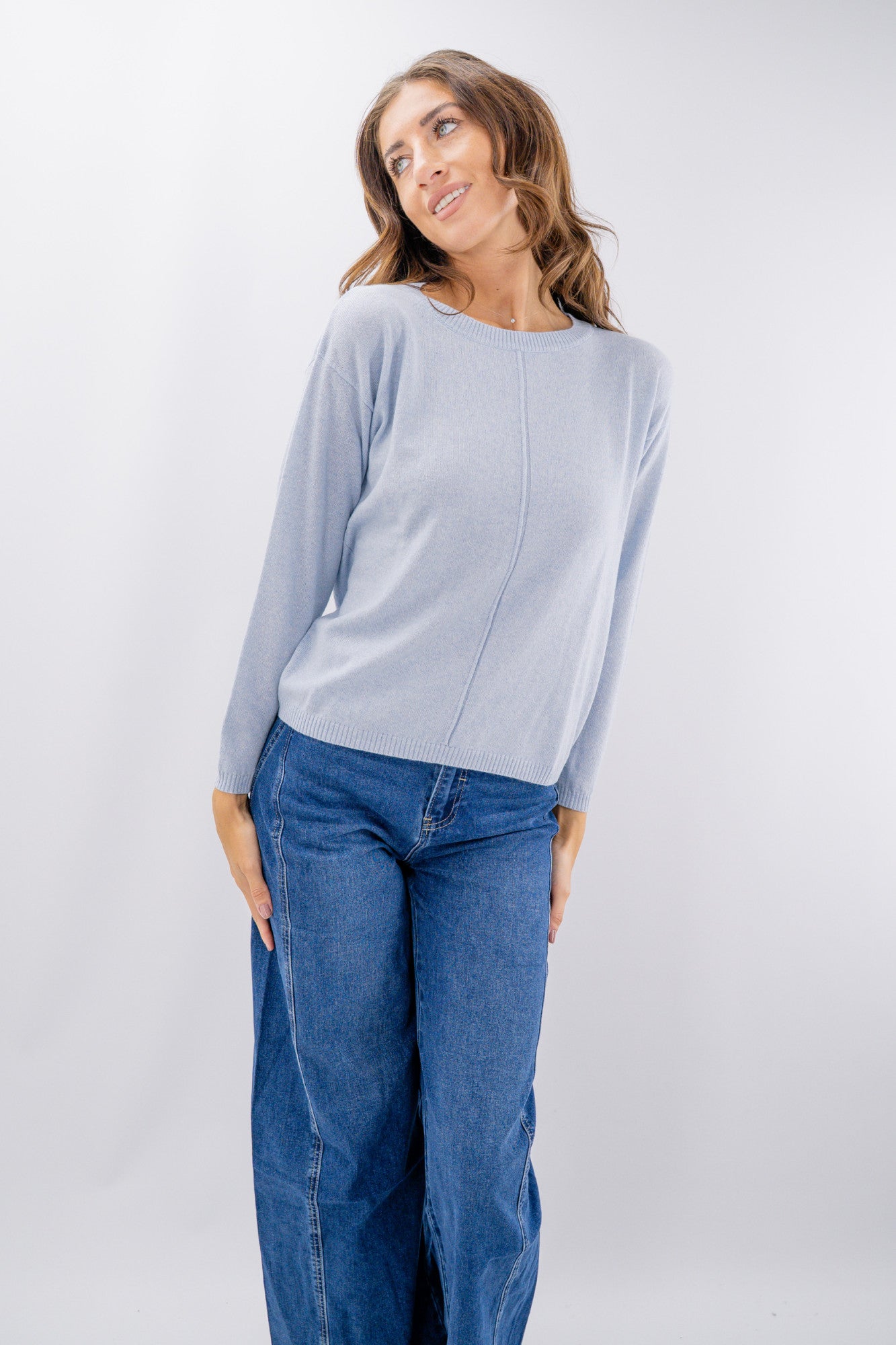 Maglia girocollo con lurex