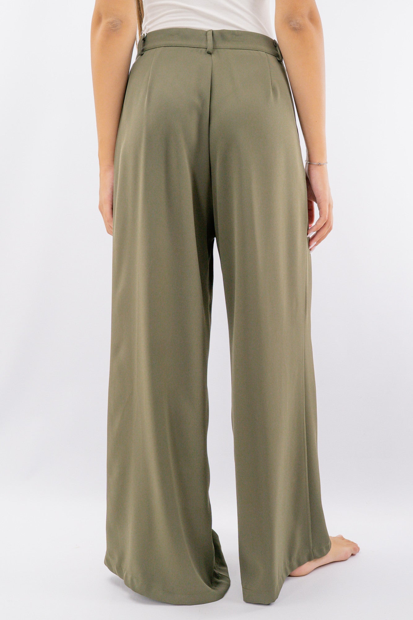 Pantalone palazzo in tessuto fluido