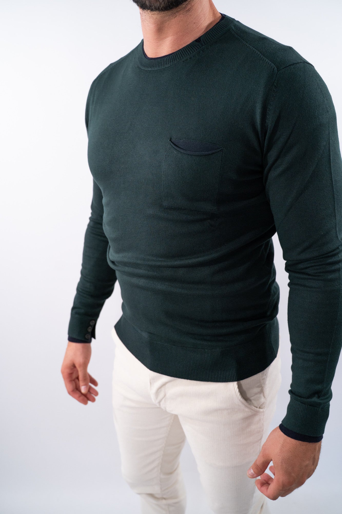Maglia con doppio collo