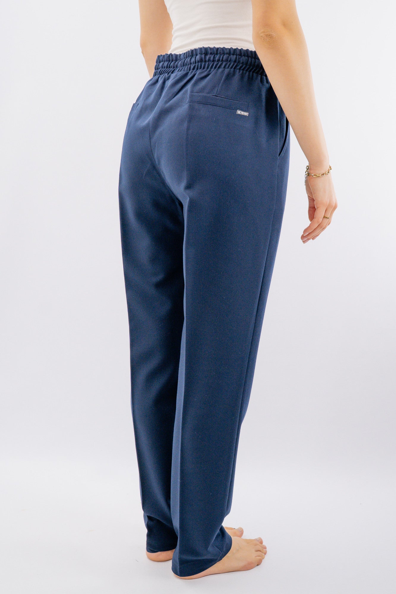 Pantalone elegante con elastico e coulisse