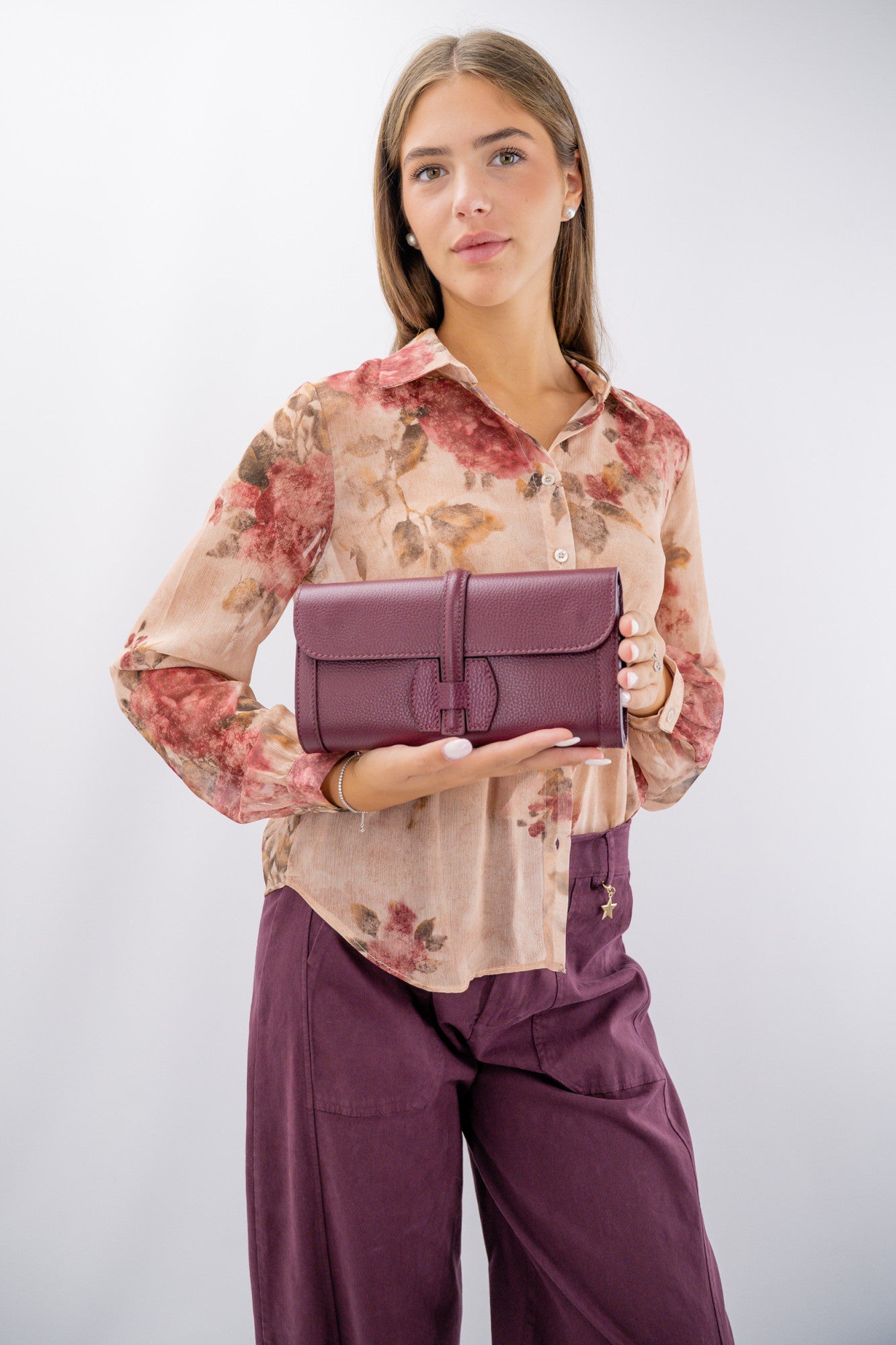 Clutch in pelle