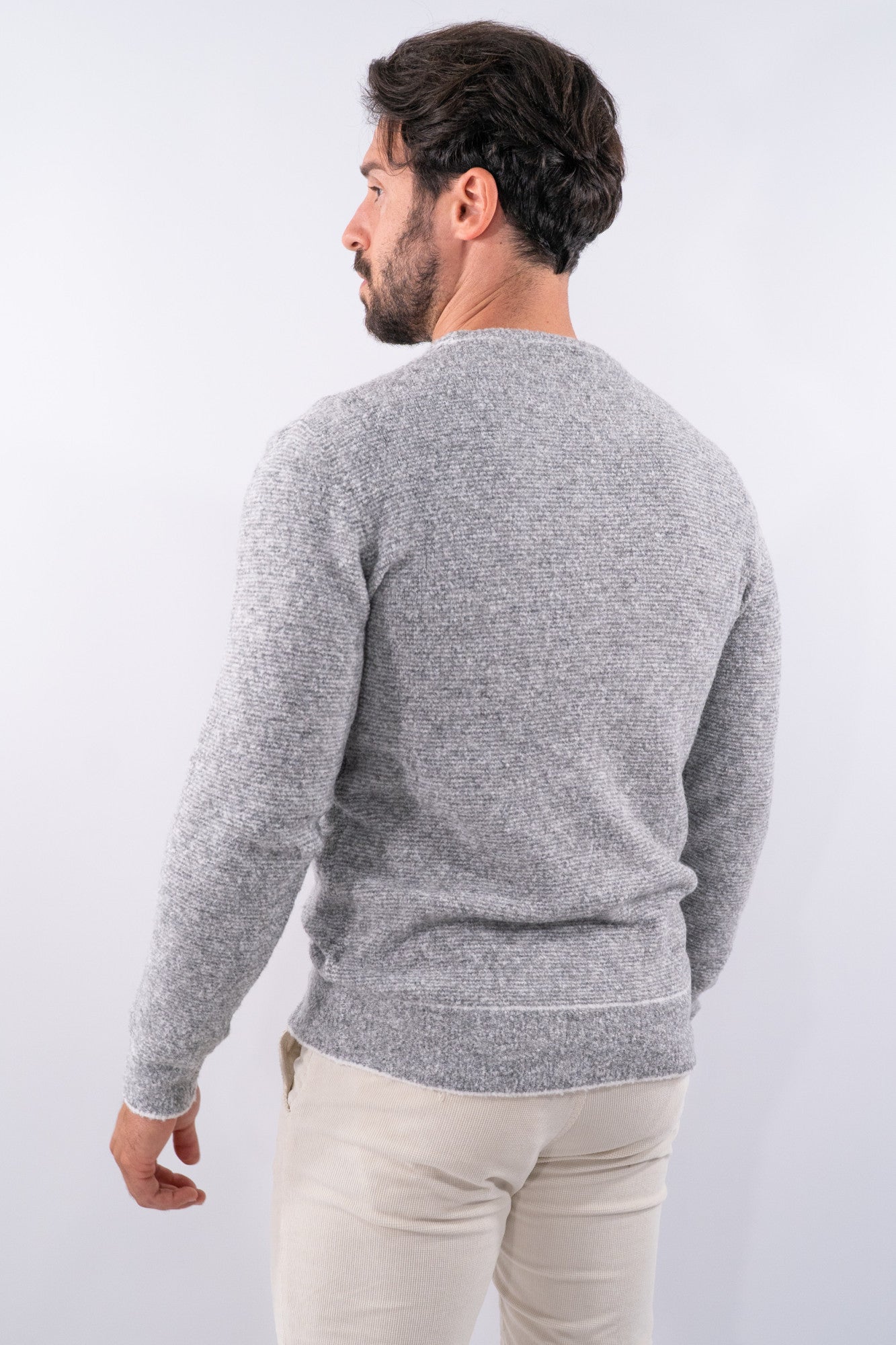 Maglia girocollo bicolore