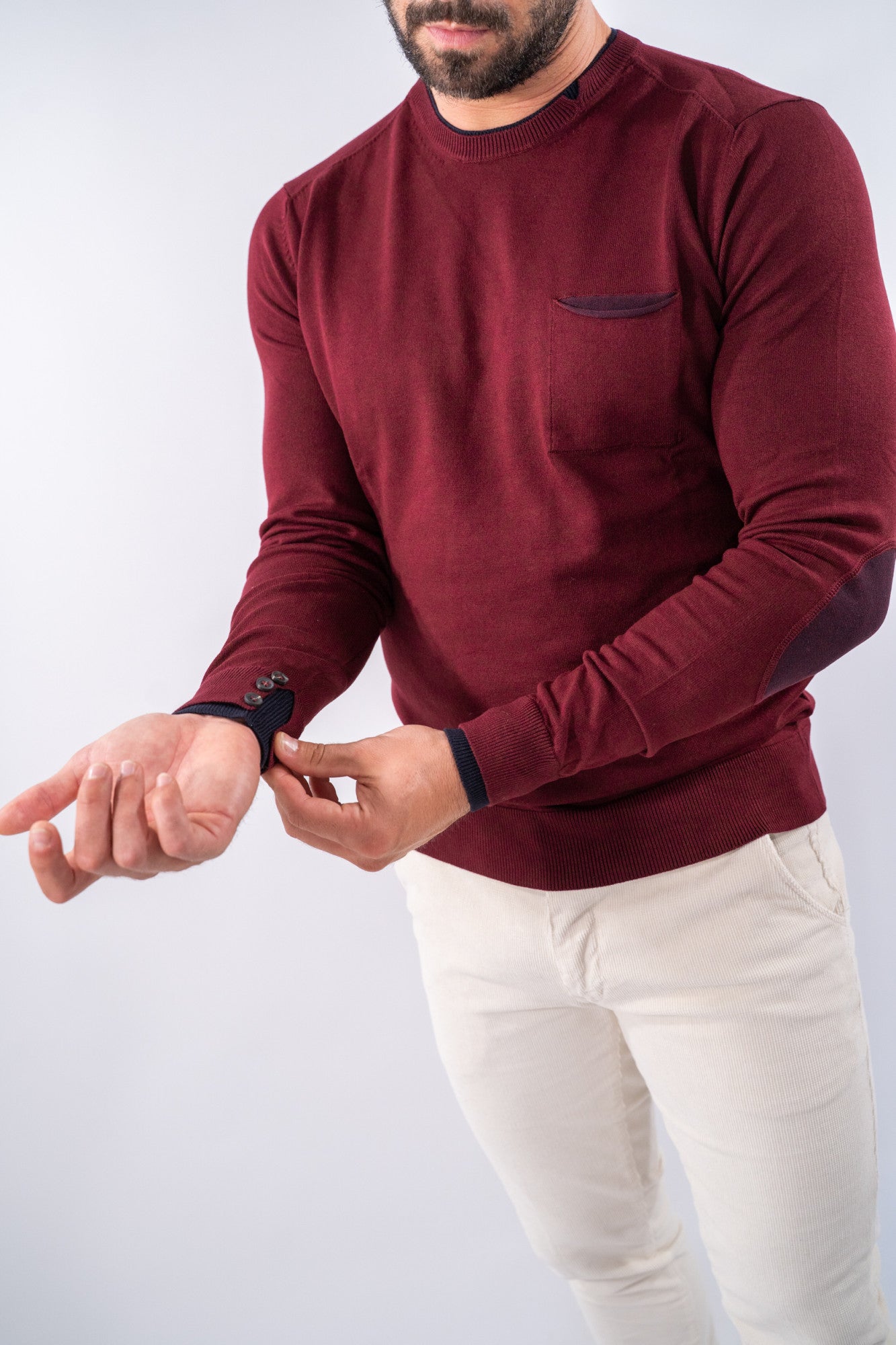 Maglia con doppio collo