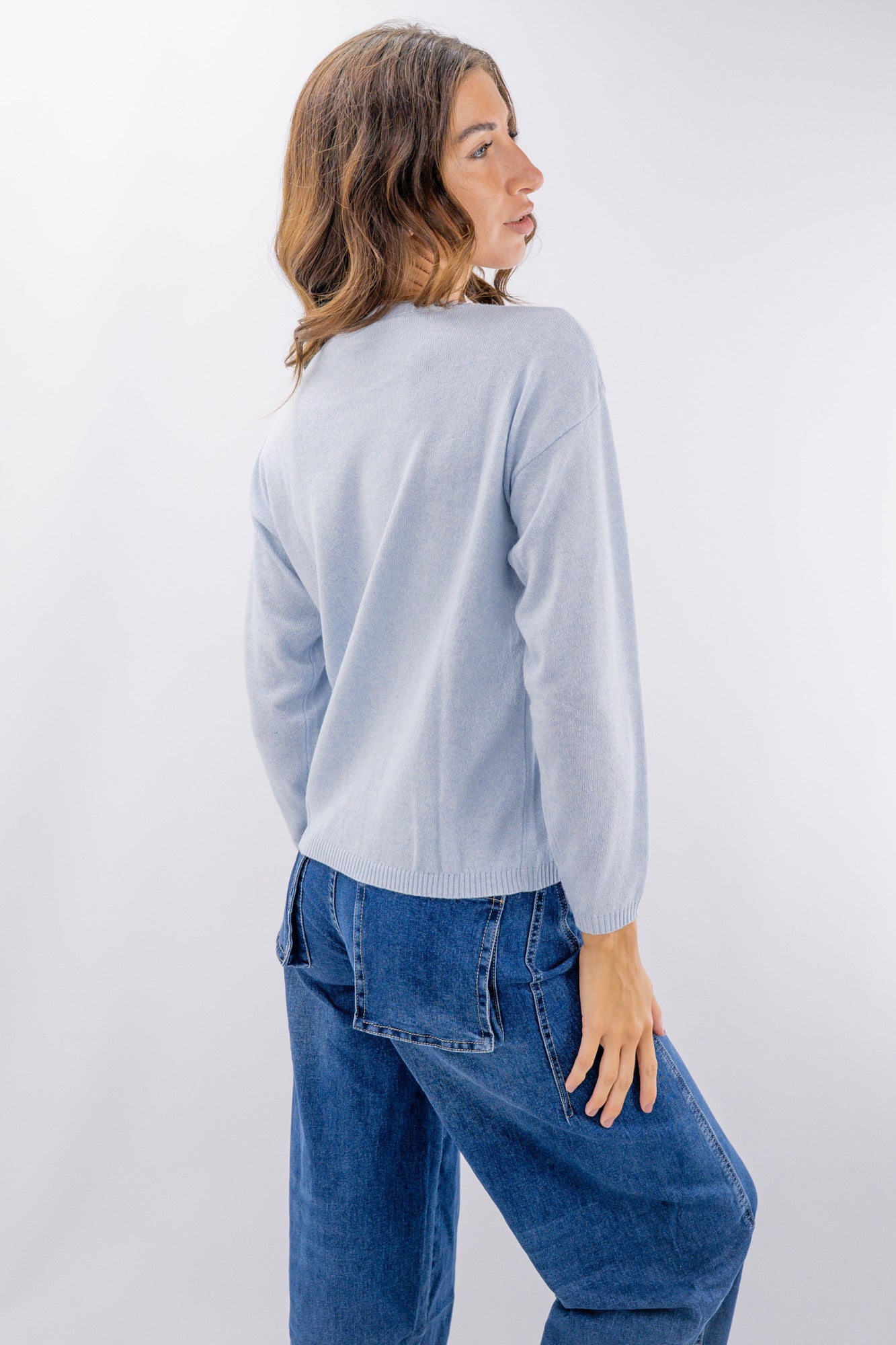 Maglia girocollo con lurex