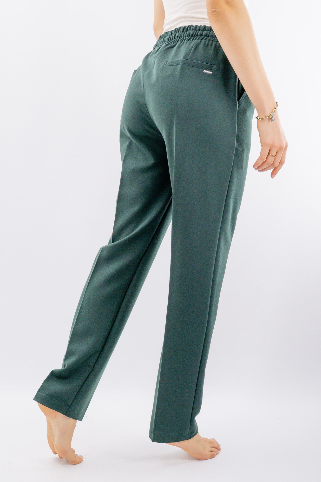 Pantalone elegante con elastico e coulisse