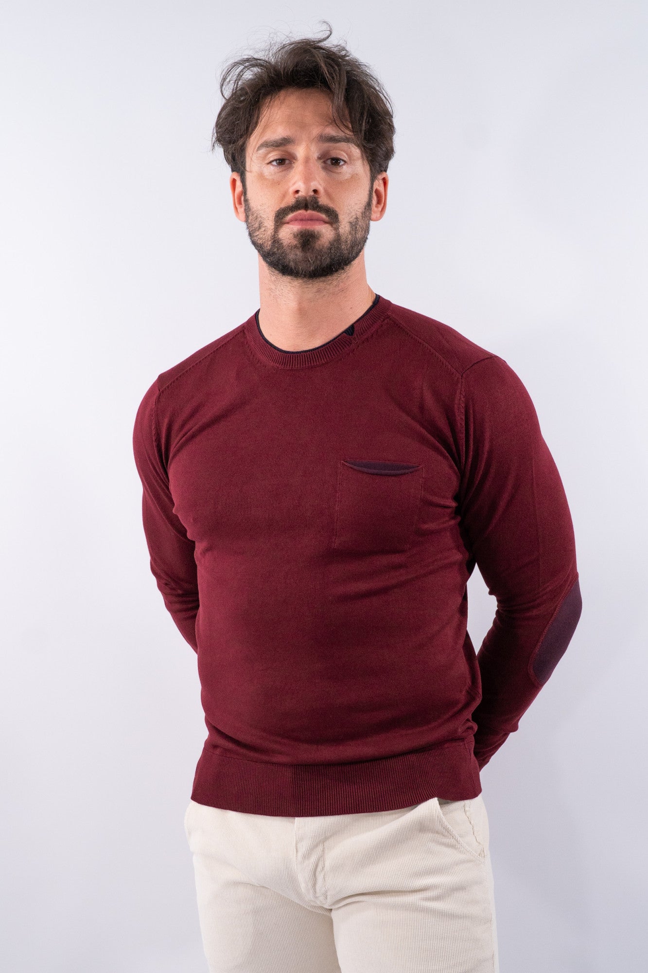 Maglia con doppio collo