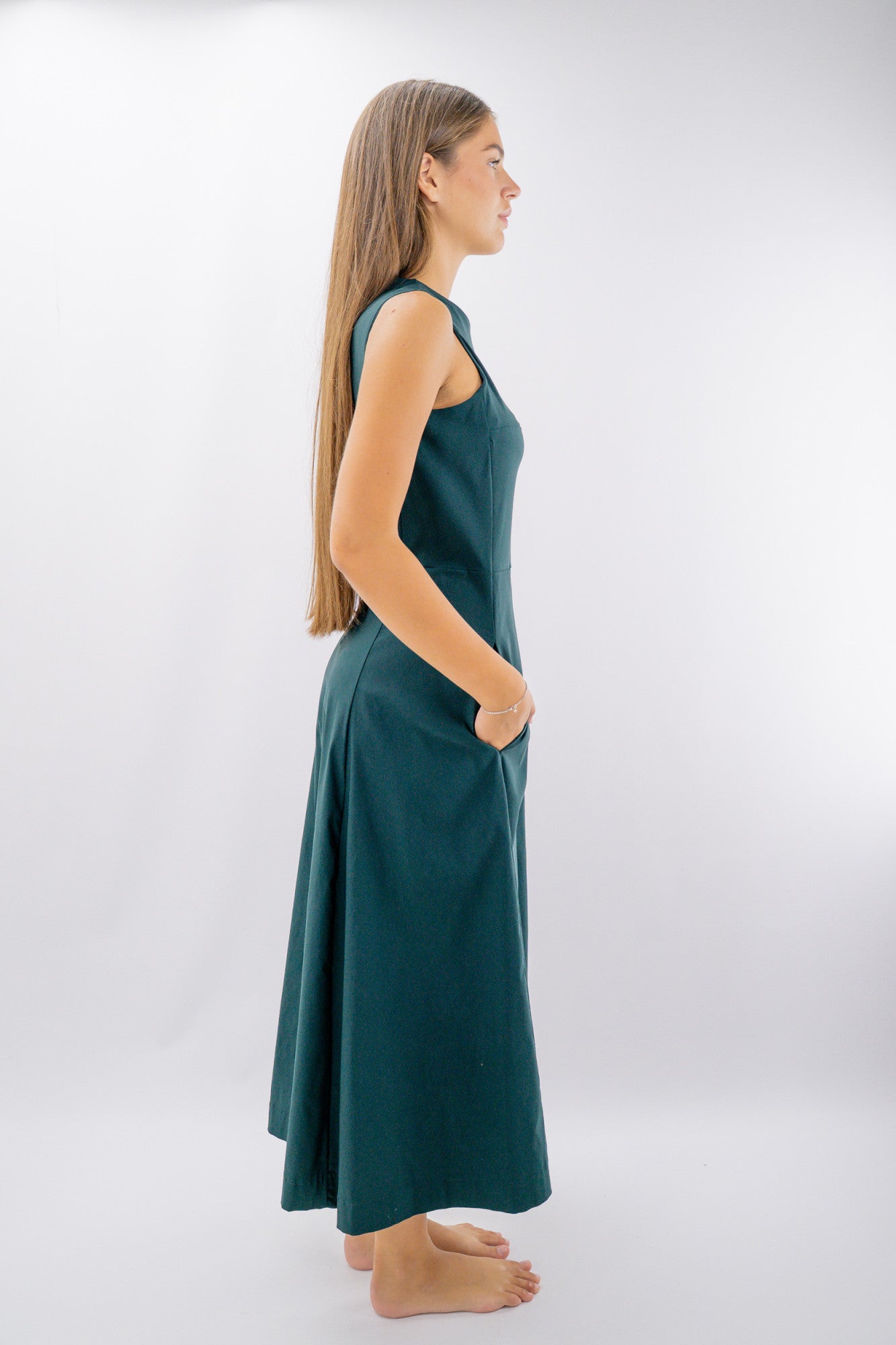 Tuta cropped a palazzo in texture elasticizzata