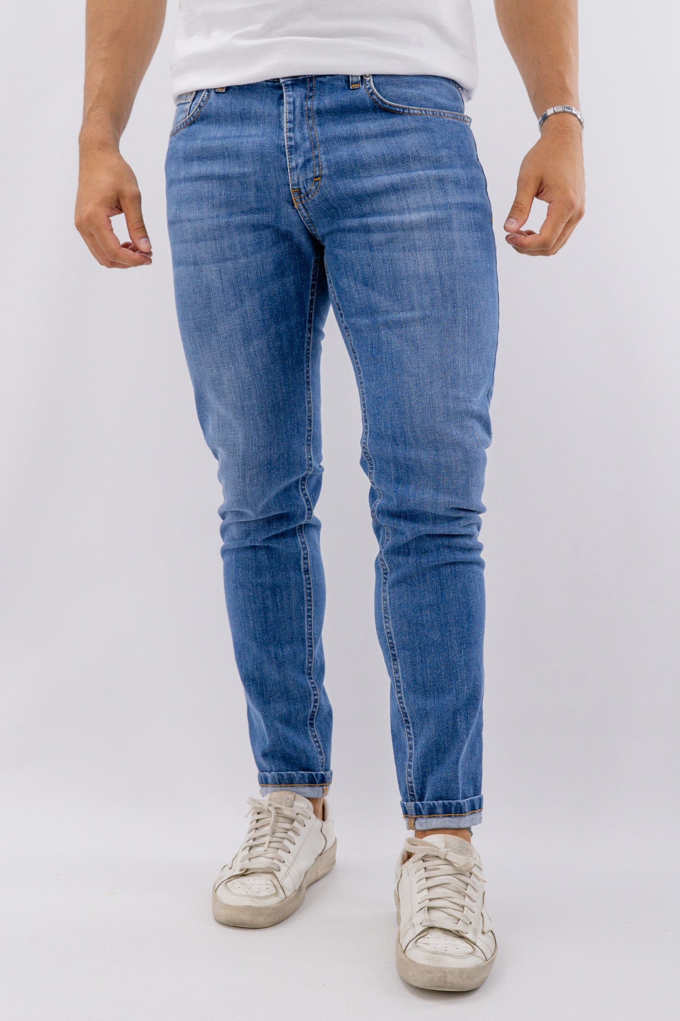 Jeans regular  in cotone elasticizzato
