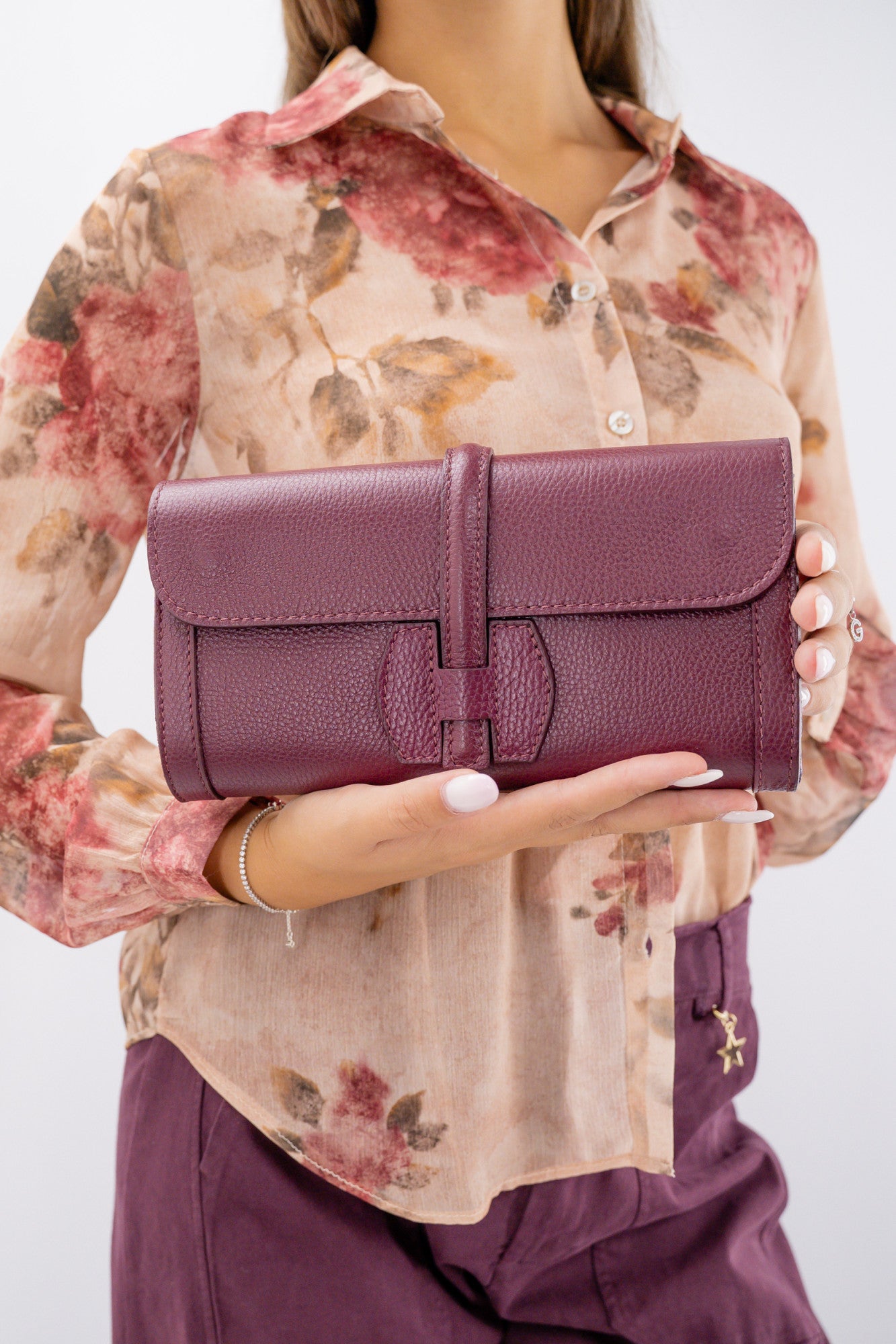 Clutch in pelle