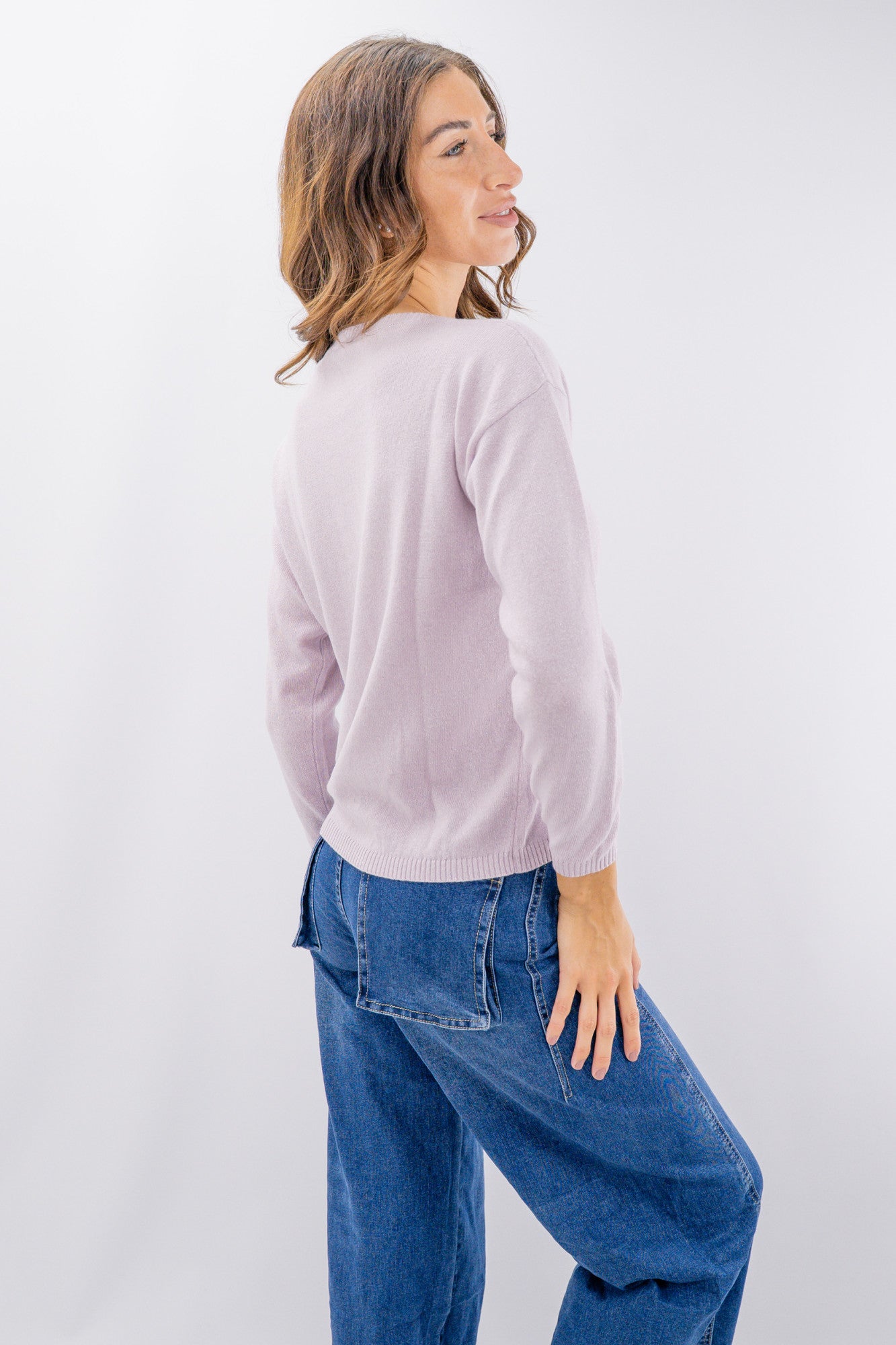 Maglia girocollo con lurex
