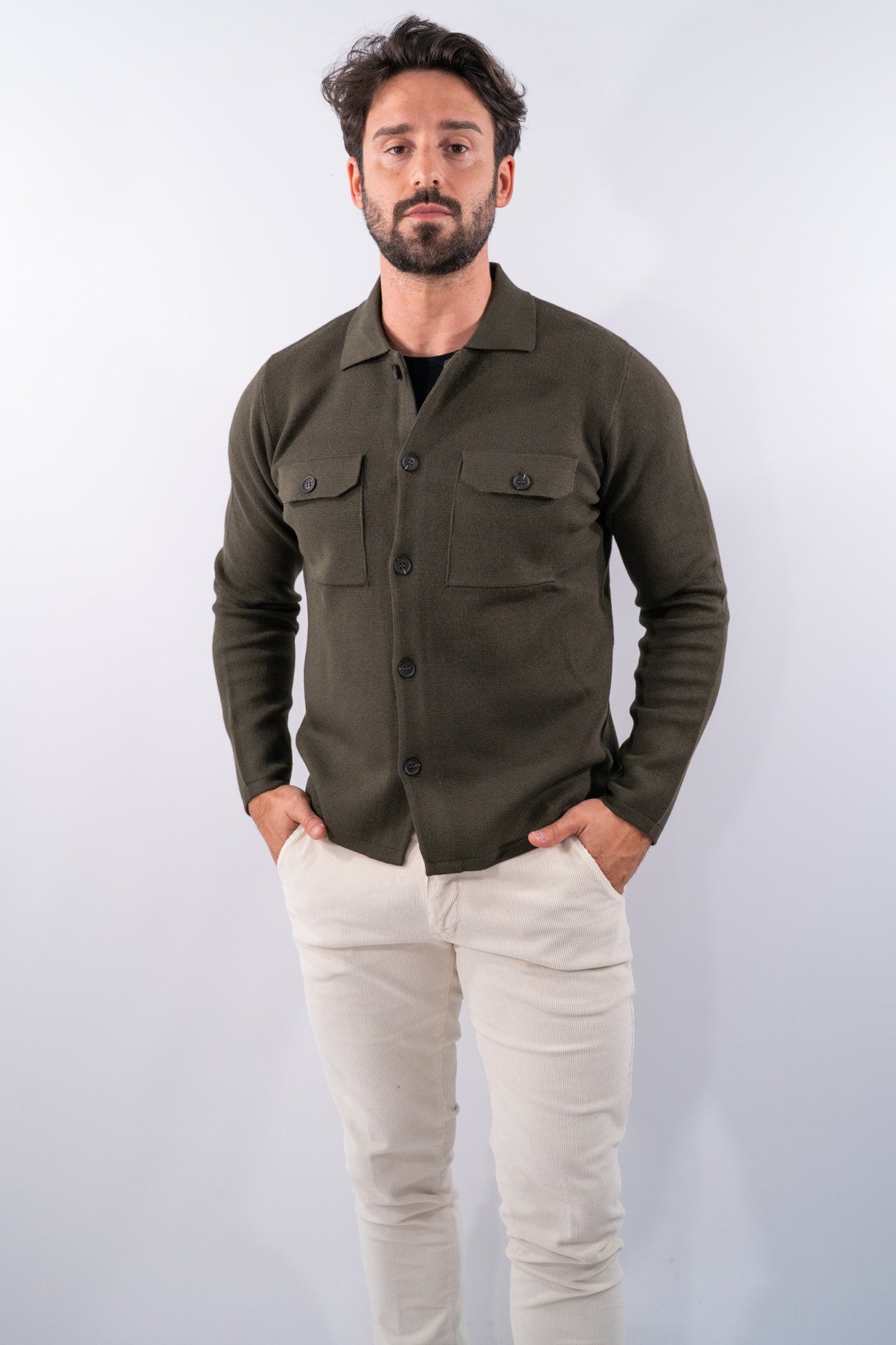 Giacca camicia con taschini