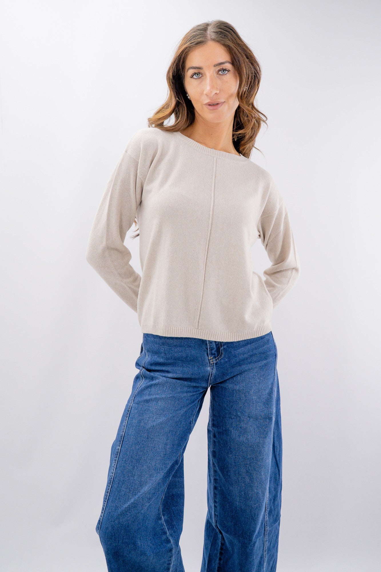 Maglia girocollo con lurex