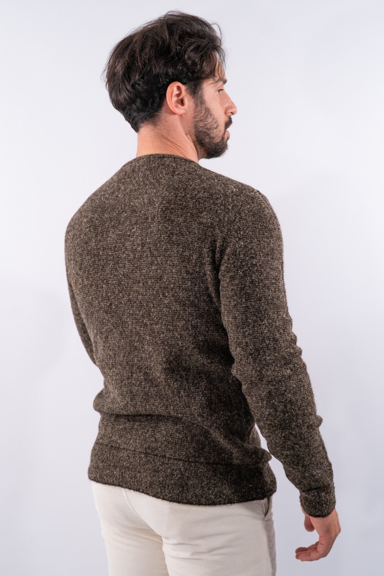 Maglia girocollo bicolore