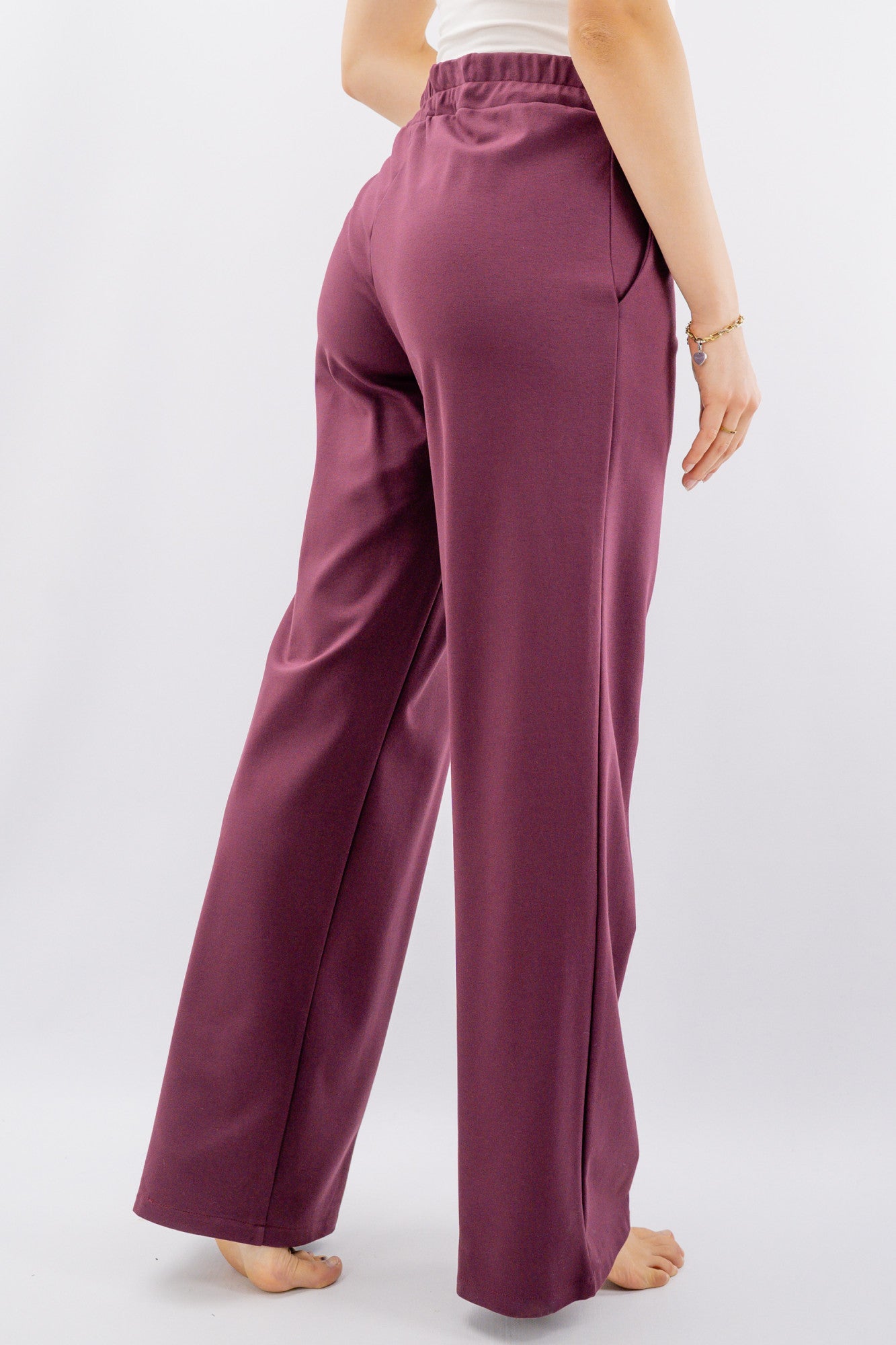 Pantalone palazzo in simil punto milano.