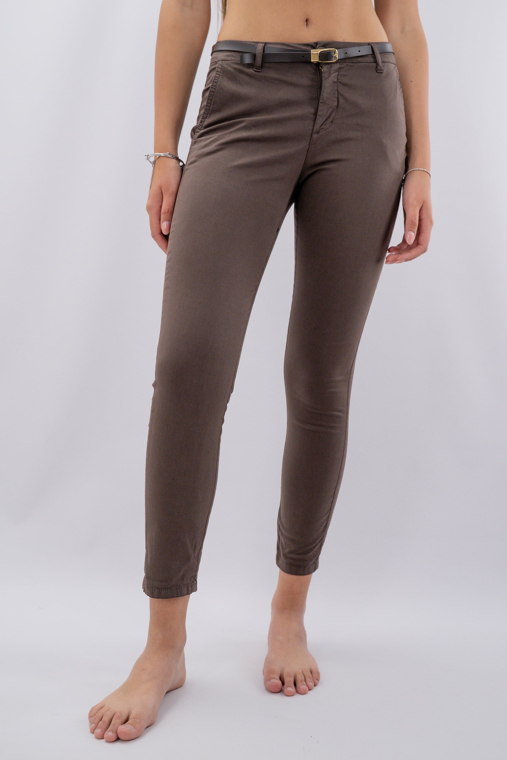 Pantaloni chino in tela di cotone
