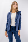 Blazer monopetto in tessuto fluido