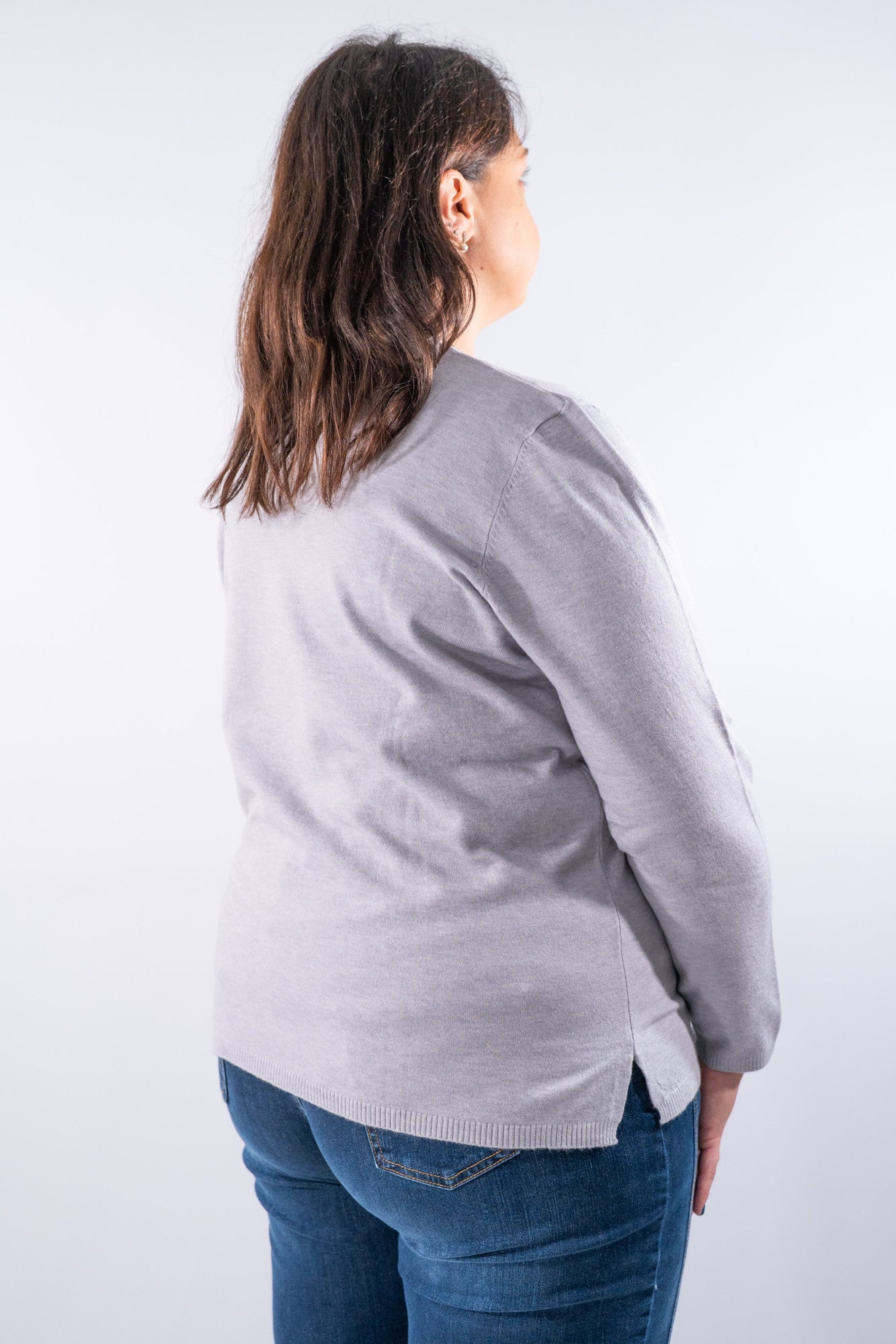 Maglia scollo a V con spacchi