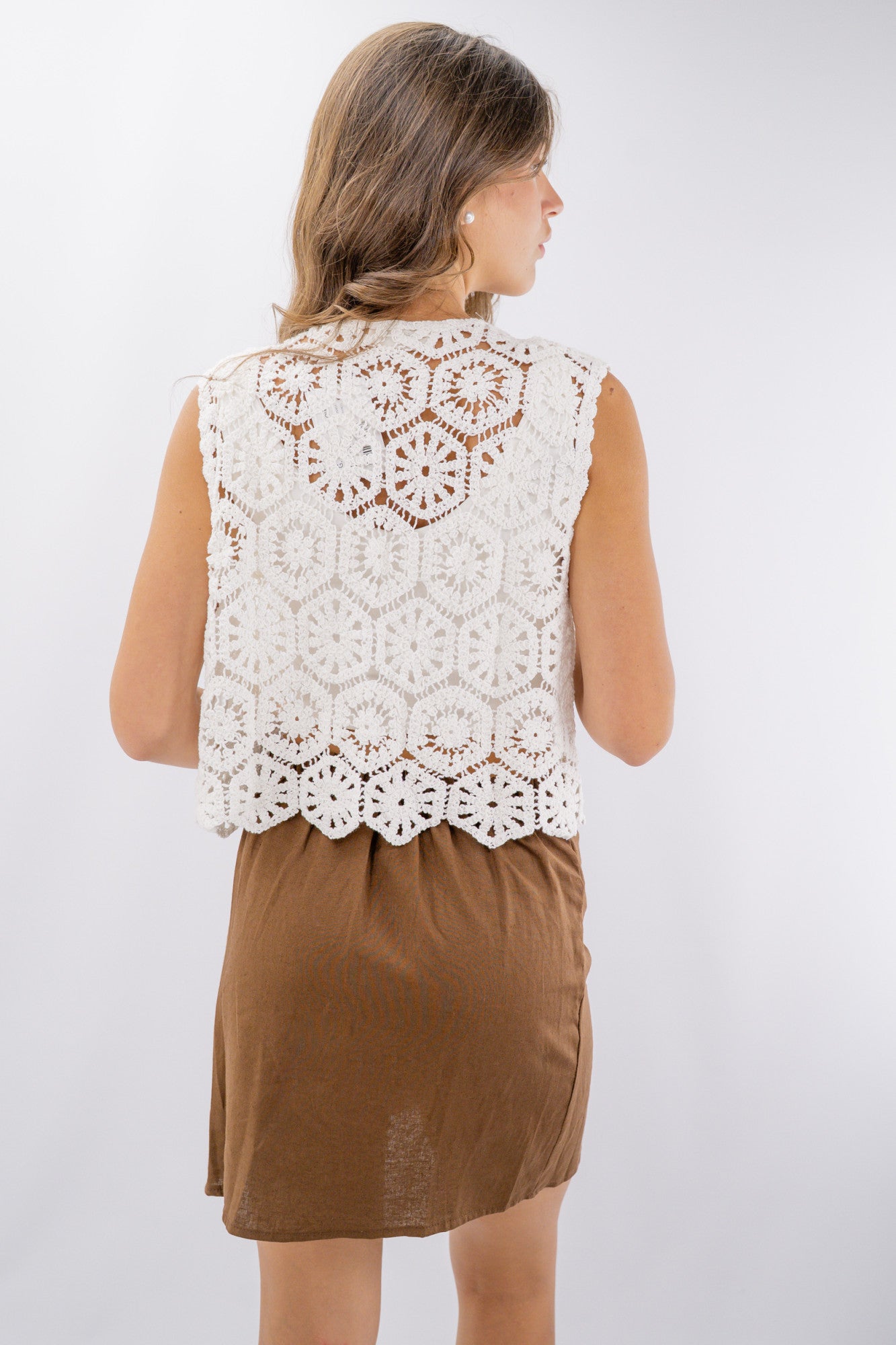 Gilet crochet in cotone