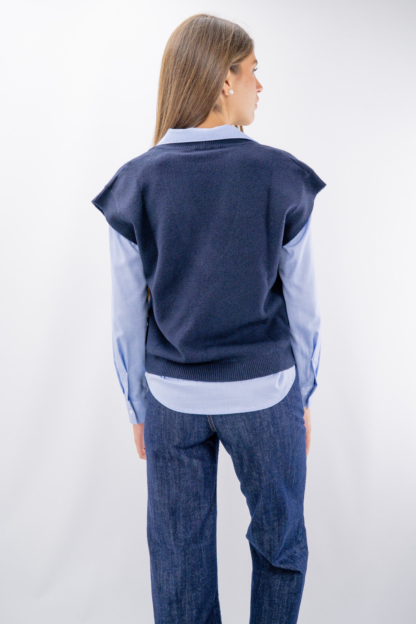 Gilet in maglia con scollo V