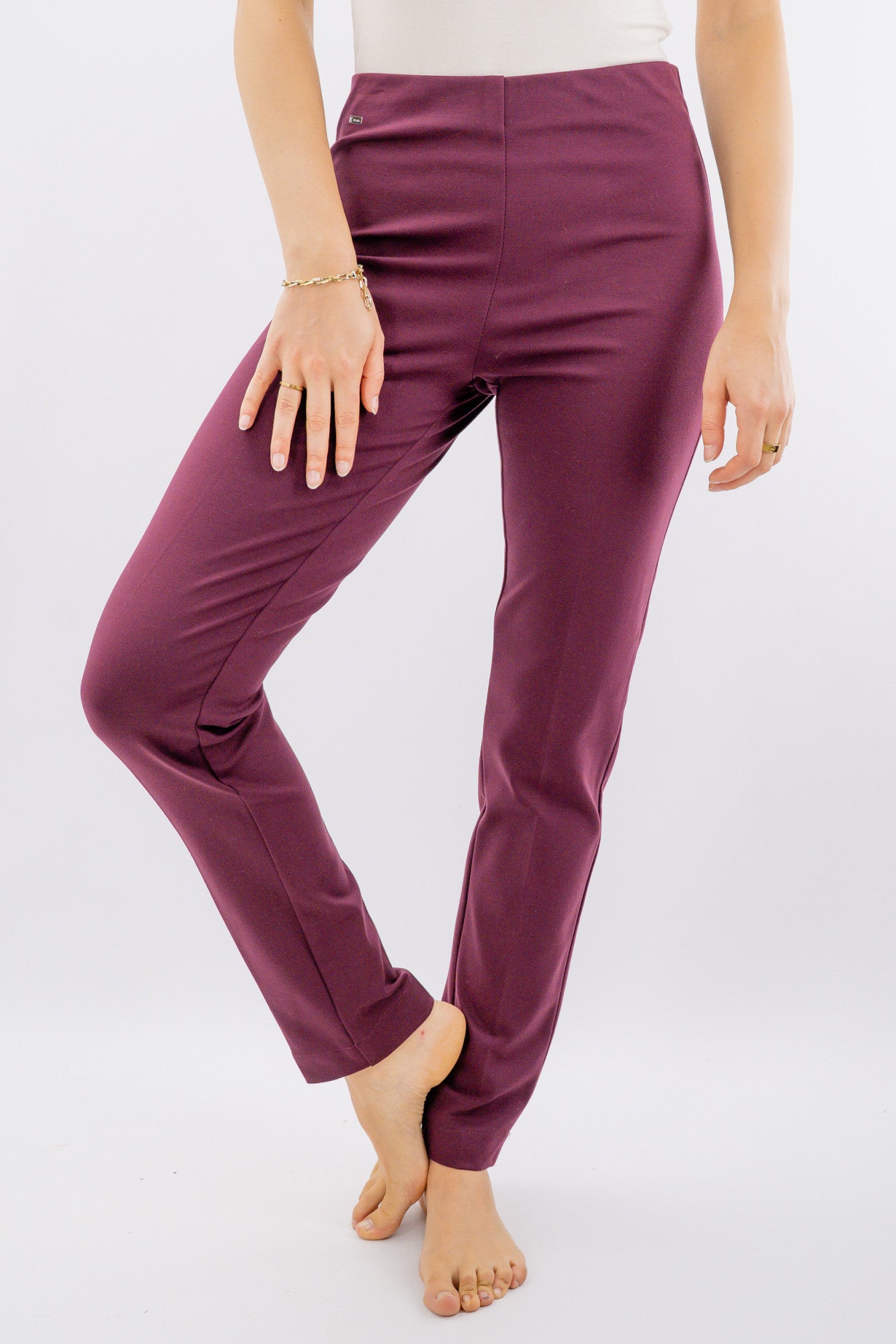 Pantalone in punto milano elasticizzato