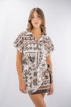 Camicia fantasia etnica annodata