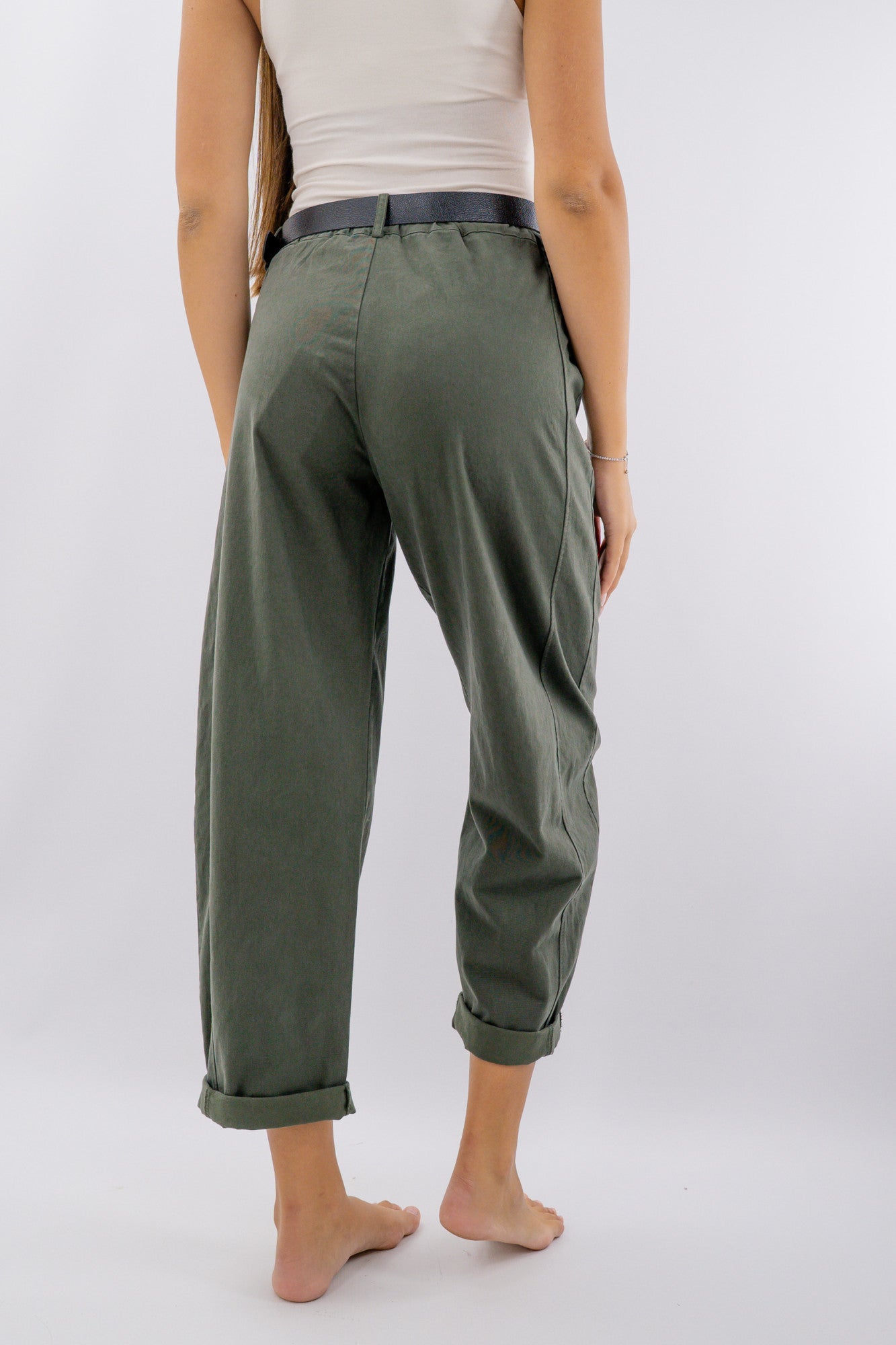 Pantalone ovetto con tasca marsupio