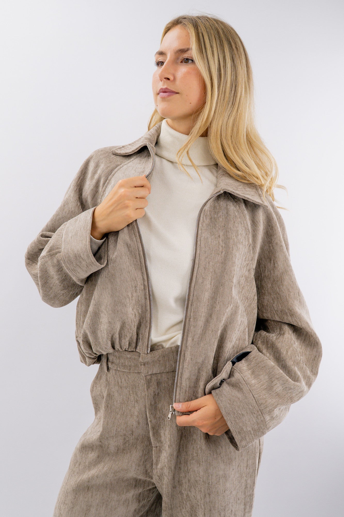Giacca bomber con zip