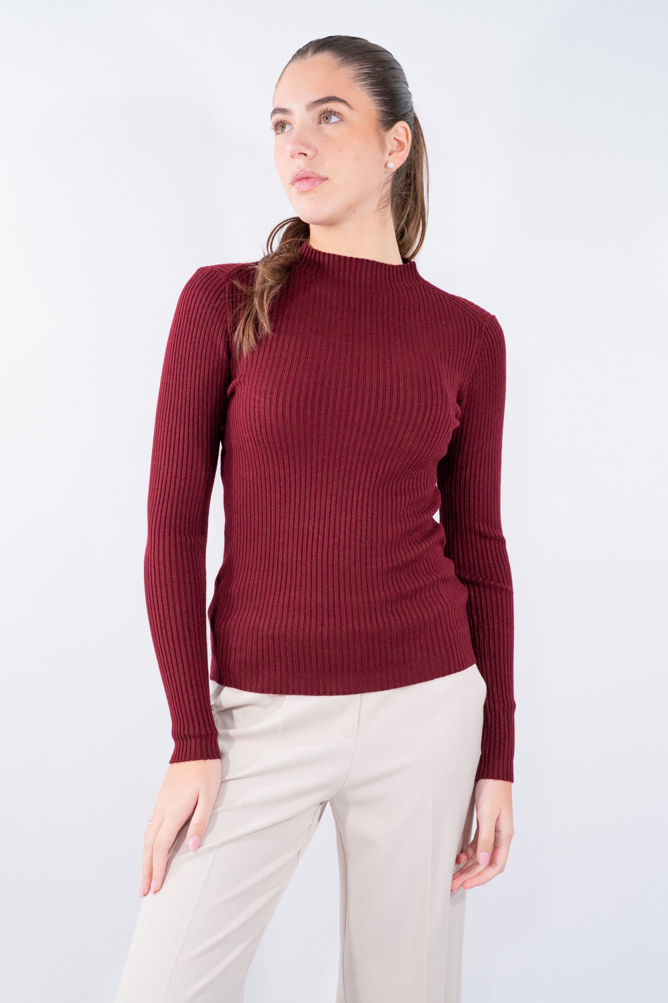 Lupetto a costine fit slim