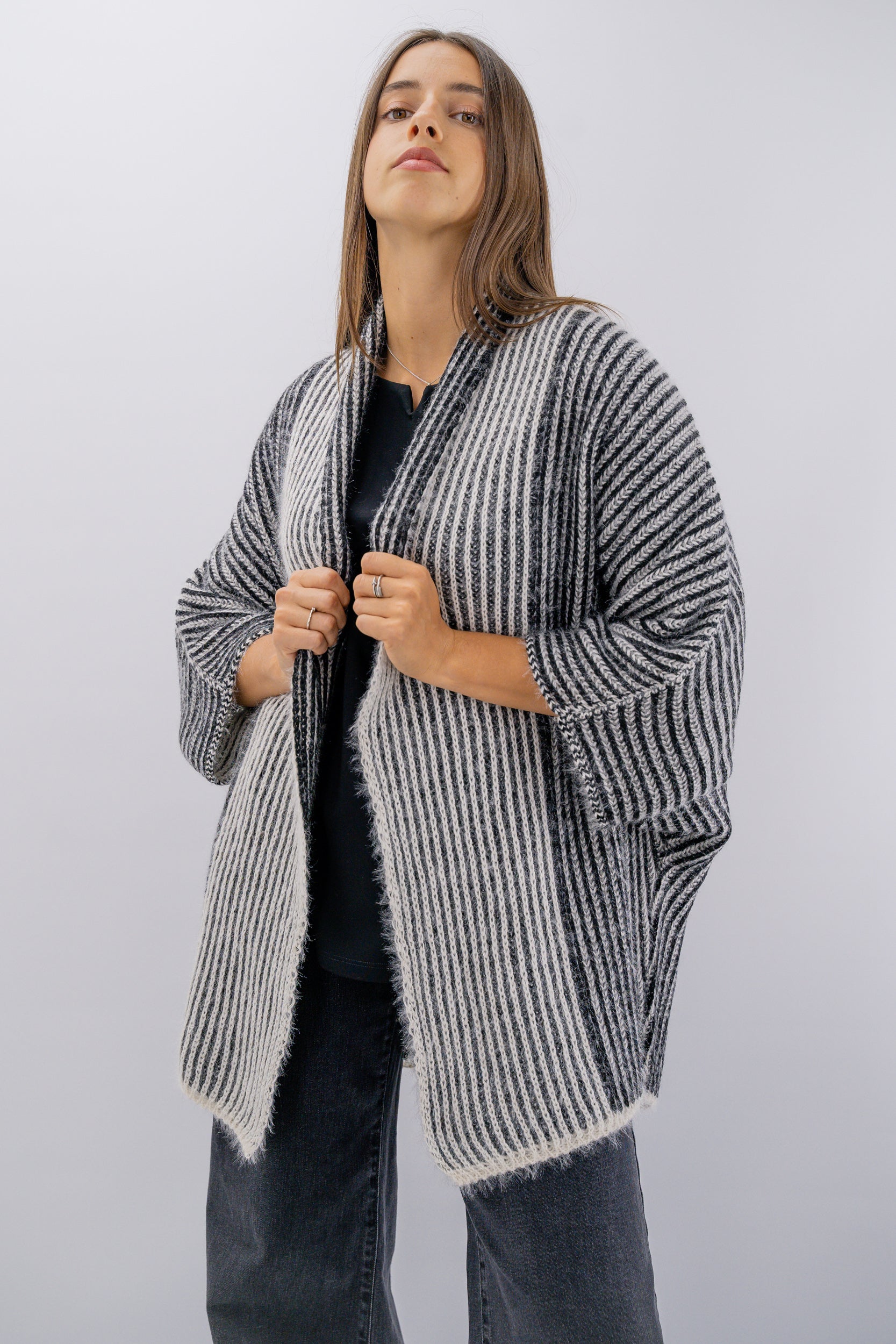 Cardigan manica kimono