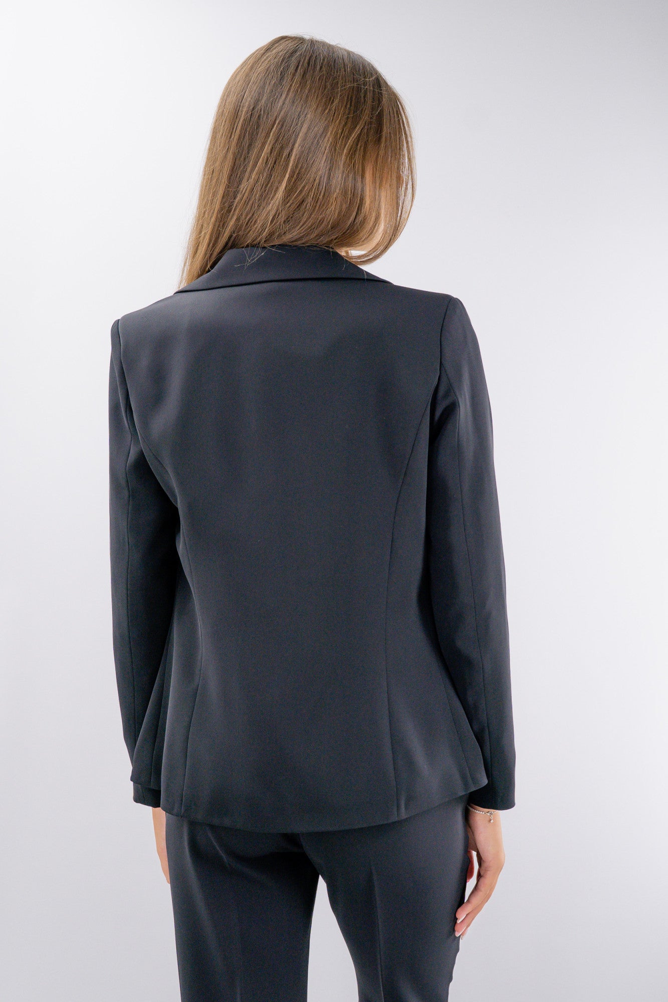 Blazer monopetto in tessuto fluido