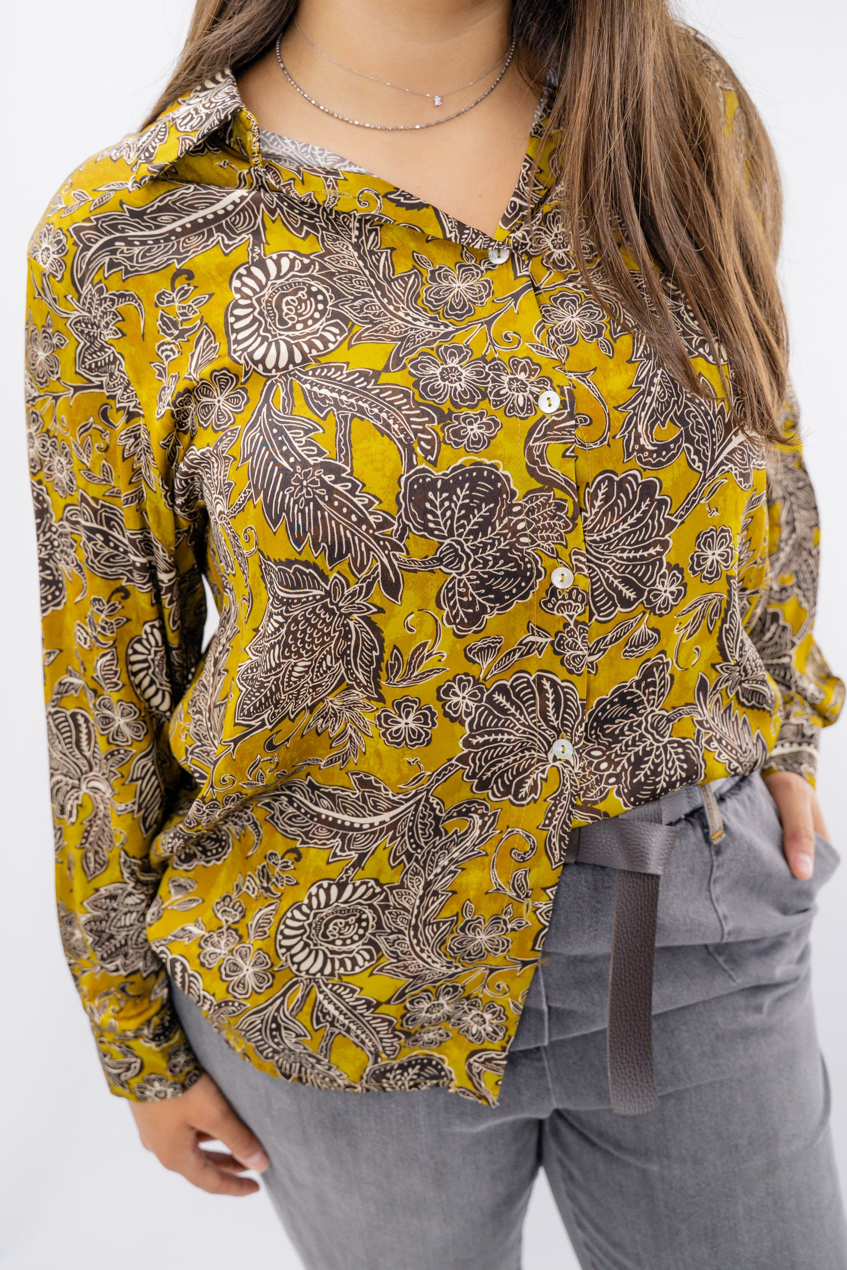 Camicia oversize stampa Paisley
