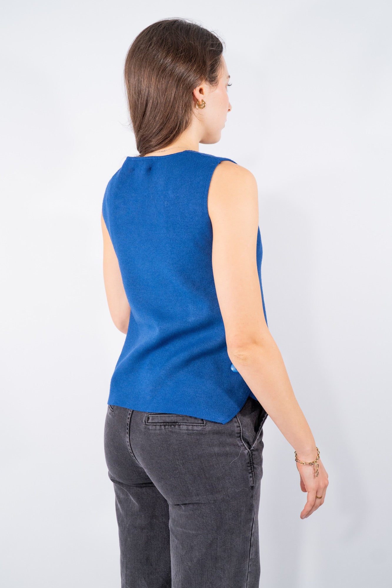 Gilet in maglia con bottoni laterali