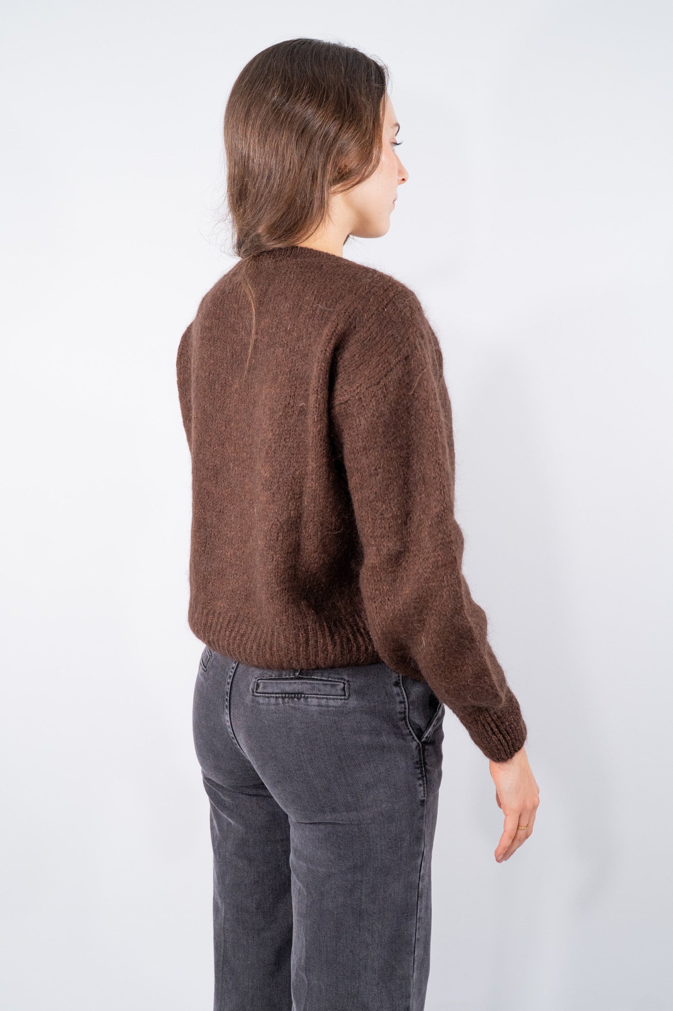 Maglione zip in filato soffice con lavorazione rasata