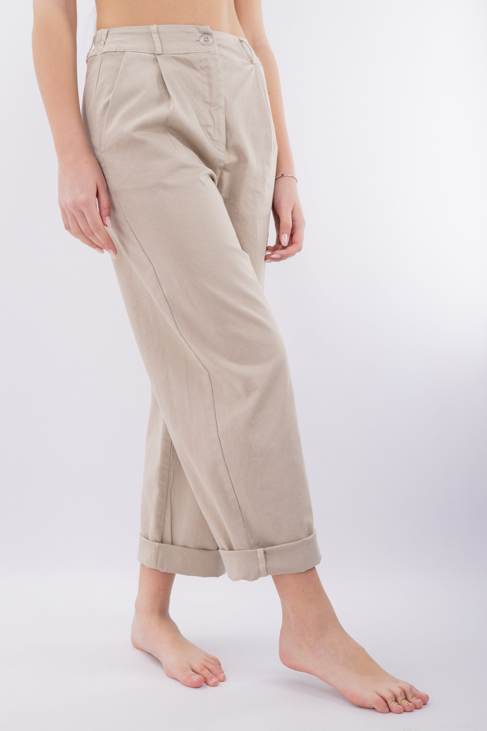 Pantalone balloon con pinces