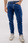 Jeans elasticizzato lavaggio scuro modello cinque tasche