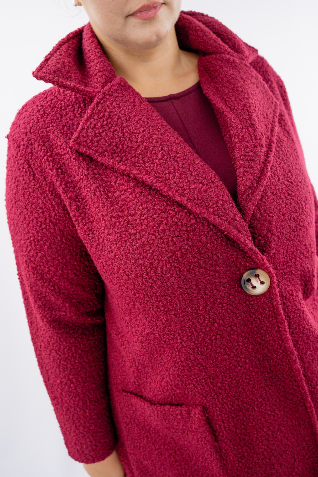 Giaccone teddy over con maxi tasche