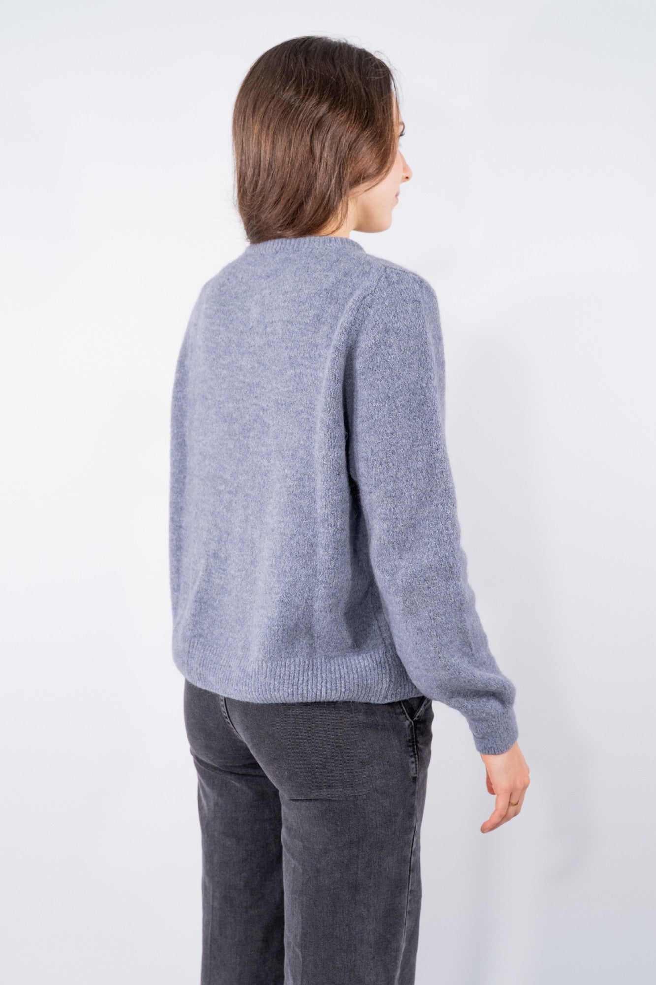 Cardigan morbido effetto nuvola con bottoni madreperla