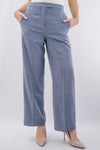 Pantalone palazzo ad effetto grisaglia