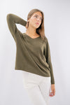 Maglia scollo a V fronte e retro