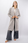 Cappotto lungo monopetto effetto melange