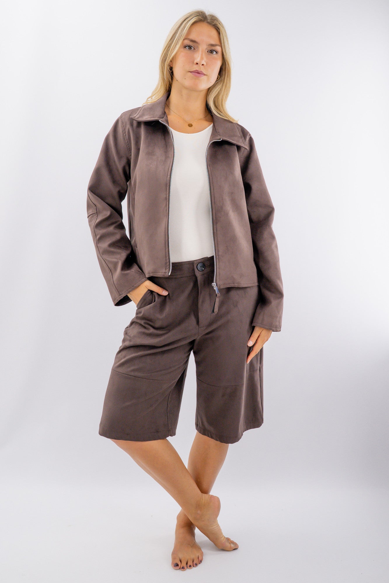 Bermuda sartoriali in  sued
