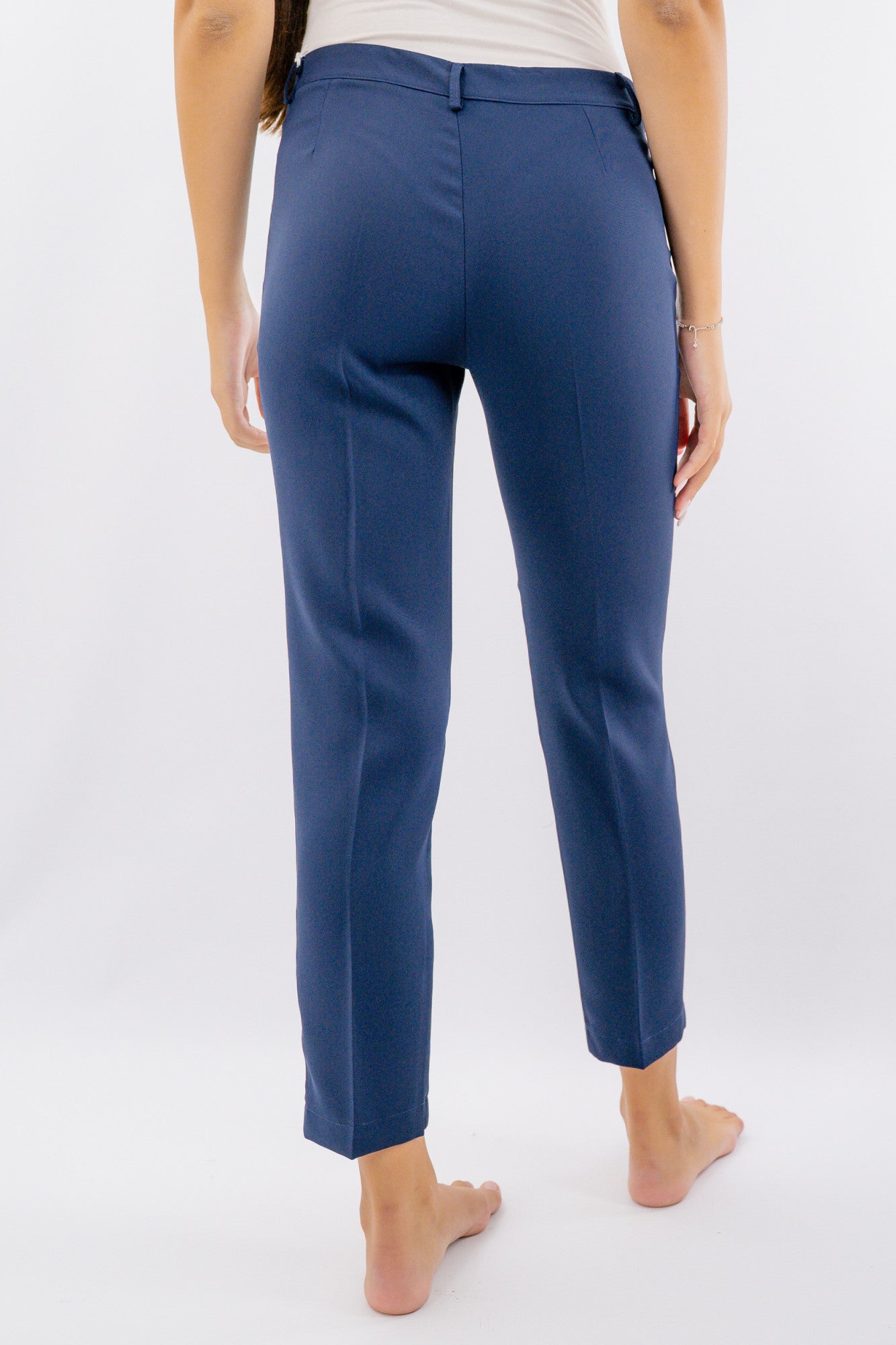 Pantalone gamba asciutta in tessuto fluido