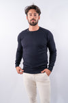 Maglia girocollo con toppe e ricamo decorativo