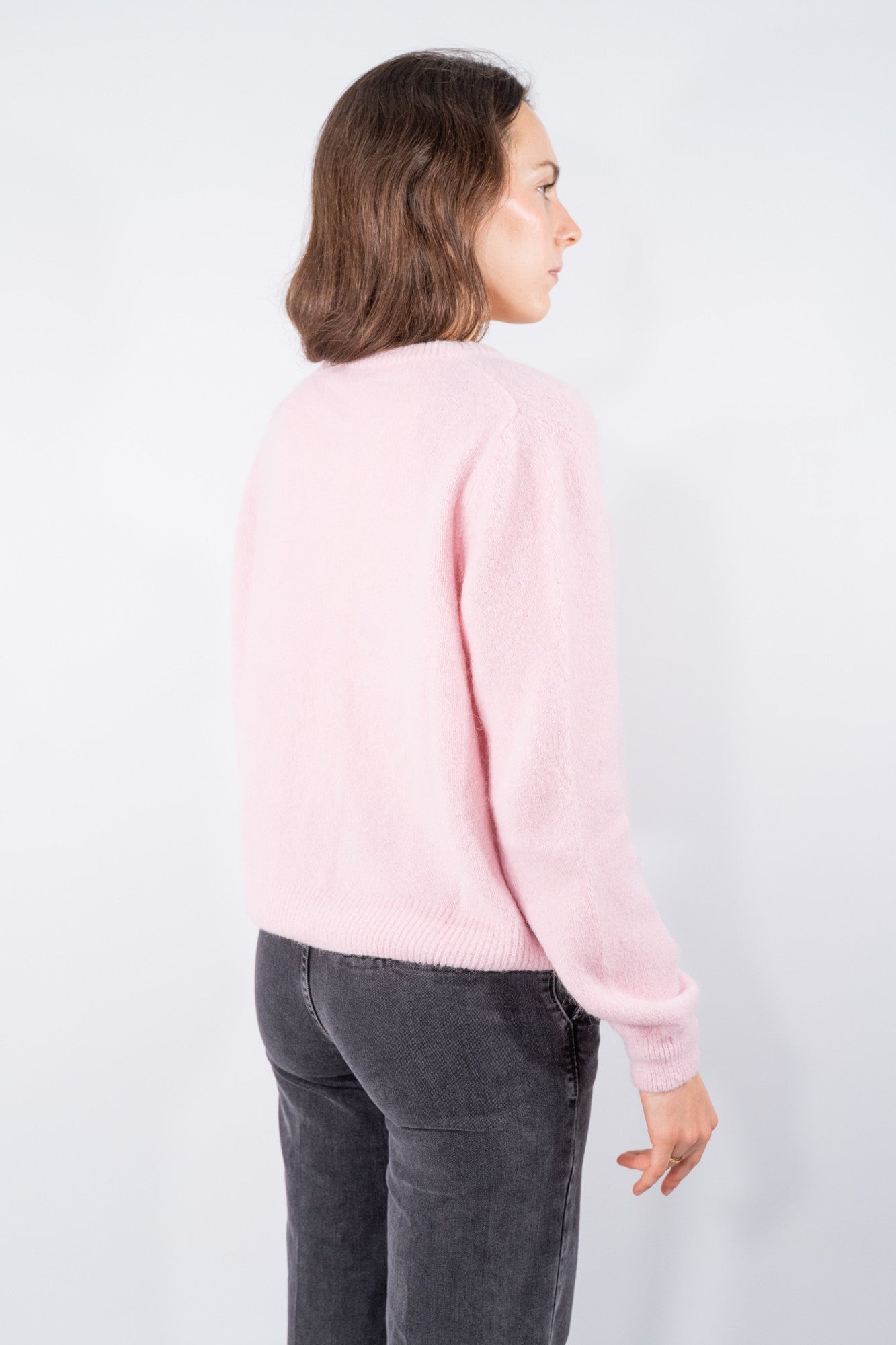 Cardigan morbido effetto nuvola con bottoni madreperla