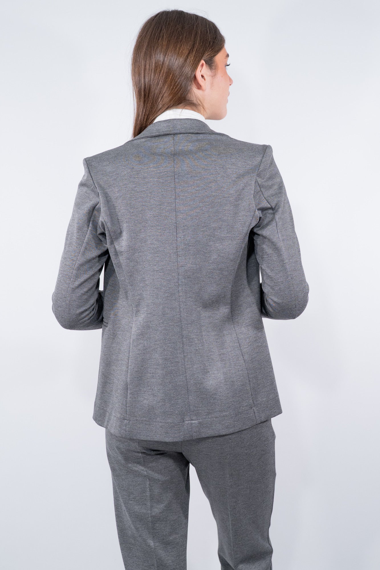 Blazer sfoderato in punto Milano obliquo