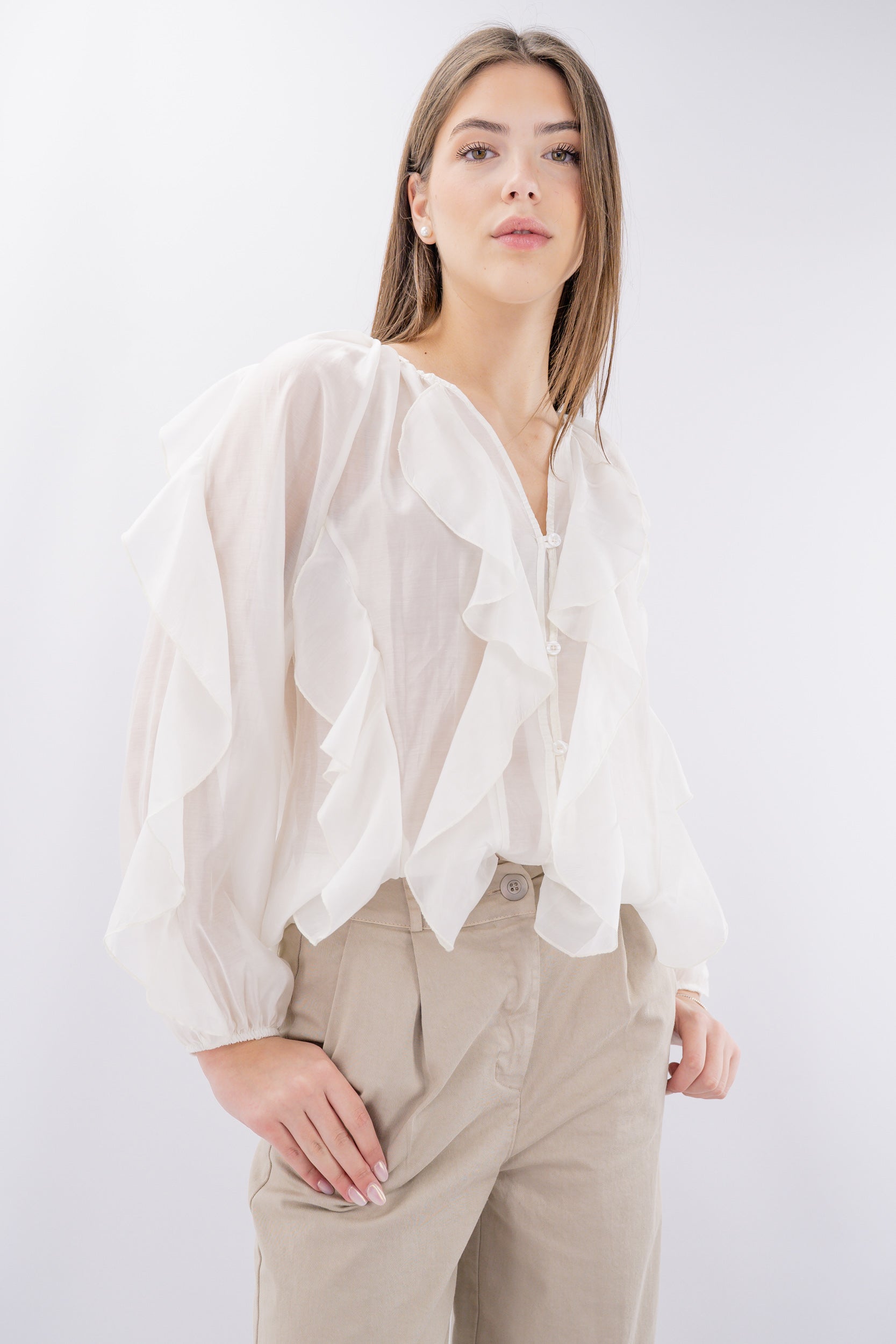 Camicia con Volants