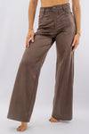 Pantalone palazzo effetto alcantara