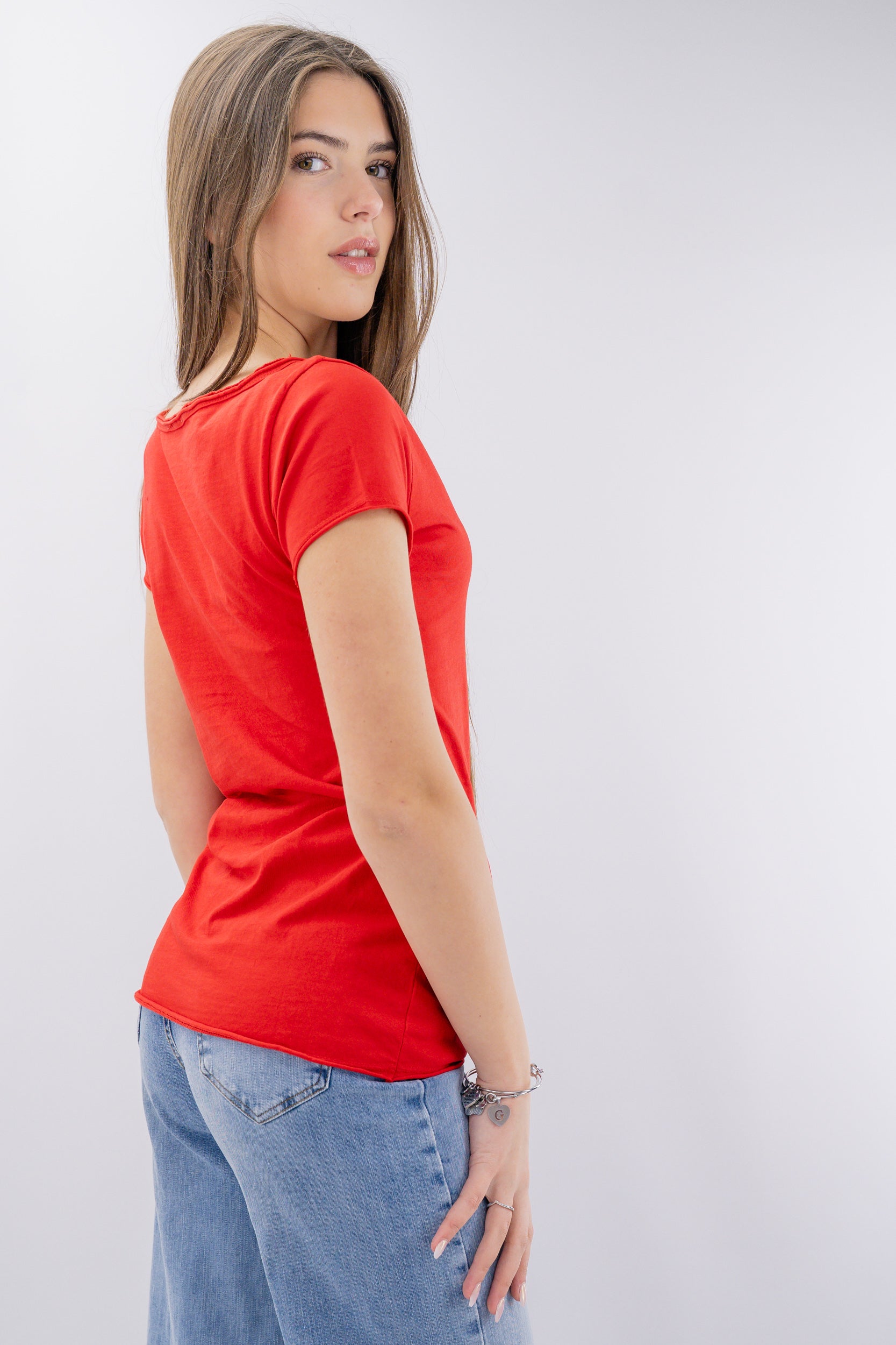 T-shirt Serafino in cotone